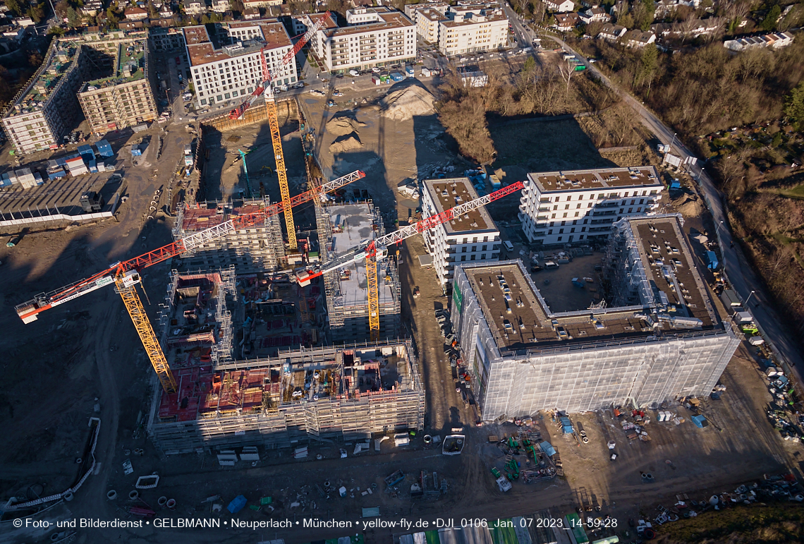 07.01.2023 - Baustelle zum Alexisquartier und Pandion Verde in Neuperlach